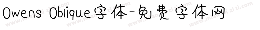 Owens Oblique字体字体转换